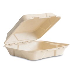 Essendant&nbsp;Vegware Nourish Molded Fiber Takeout Container  Compostable  9x10x2  Natural  Sugarcane  200/Carton
