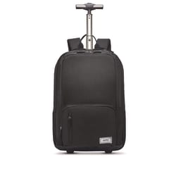 Essendant&nbsp;Solo Bleecker Recycled Rolling Backpack  Fits Devices Up to 15 6  12 5x8x19  Dark Gray