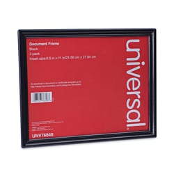 Essendant&nbsp;Universal All Purpose Document Frame  8 5x11 Insert  Black  3/Pack