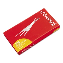 Essendant Universal Self-Adhesive Two-Prong Paper Fastener Base and Compressor Sets  1 Capacity  2 75 Center to Center  Silver  100/Box