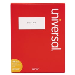 Essendant&nbsp;Universal Copier Mailing Labels  Copiers  2x4 25  White  10/Sheet  100 Sheets/Box