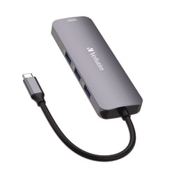 Essendant&nbsp;Verbatim USB-C Pro Multiport Hub8 Port  Gray