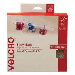 Essendant&nbsp;VELCRO Brand Sticky-Back Fasteners  Removable Adhesive  0 75x30 ft  White