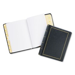 Essendant&nbsp;Wilson Jones Looseleaf Corporation Minute Book  1-Subject  Unruled  Black/Gold Cover  (250) 11x8 5 Sheets