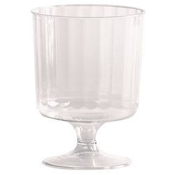 Essendant&nbsp;WNA Classic Crystal Plastic Wine Glasses on Pedestals  5 oz  Clear  10/Pack  24 Packs/Carton