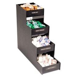 Essendant&nbsp;Vertiflex Commercial Grade Narrow Condiment Organizer  8 Compartments  6x19x15 88  Black