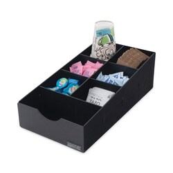 Essendant&nbsp;Vertiflex Commercial Grade Condiment Caddy  7 Compartments  8 75x16x5 25  Black