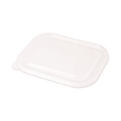 Essendant&nbsp;World Centric PLA Lids for Fiber Containers  8 8x6 9x0 8  Clear  Plastic  400/Carton
