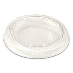 Essendant&nbsp;World Centric PLA Lids for Fiber Cups  2 6 Diameterx0 3 h  Clear  Plastic  2 000/Carton