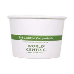 Essendant&nbsp;World Centric Paper Bowls  8 oz  3 5 Diameterx2 3 h  White  1 000/Carton