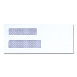 Essendant&nbsp;Universal Double Window Business Envelope  8 5/8  Square Flap  Gummed Closure  3 63x8 88  White  500/Box
