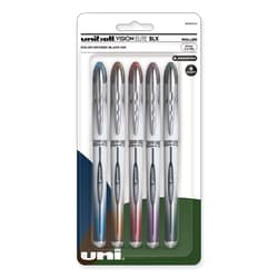 Essendant&nbsp;uniball VISION ELITE BLX Series Hybrid Gel Pen  Stick  Bold 0 8 mm  Assorted Ink and Barrel Colors  5/Pack