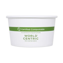 Essendant&nbsp;World Centric Paper Bowls  16 oz  4 4 Diameterx3 h  White  500/Carton