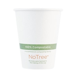 Essendant&nbsp;World Centric NoTree Paper Hot Cups  4 oz  Natural  1 000/Carton