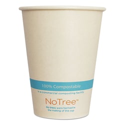 Essendant World Centric NoTree Paper Cold Cups  12 oz  Natural  1 000/Carton