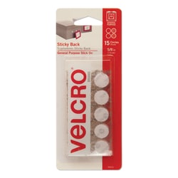 Essendant&nbsp;VELCRO Brand Sticky-Back Fasteners  Removable Adhesive  0 63 dia  White  15/Pack