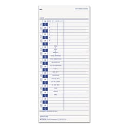 Essendant TOPS Time Clock Cards  Replacement for 35100-10  One Side  4x9  100/Pack