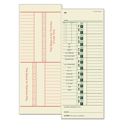 Essendant&nbsp;TOPS Time Clock Cards  Replacement for 10-800762  Two Sides  3 5x9  500/Box