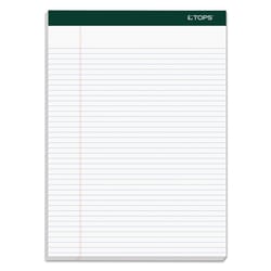 Essendant TOPS Double Docket Ruled Pads  Narrow Rule  100 White 8 5x11 75 Sheets  4/Pack