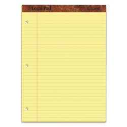 Essendant&nbsp;TOPS The Legal Pad Ruled Perforated Pads  Wide/Legal Rule  50 Canary-Yellow 8 5x11 75 Sheets  Dozen