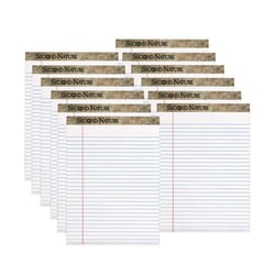 Essendant&nbsp;TOPS Second Nature Recycled Ruled Pads  Wide/Legal Rule  50 White 8 5x11 75 Sheets  Dozen