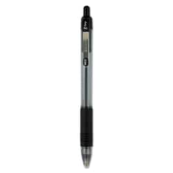 Essendant&nbsp;Zebra Z-Grip Ballpoint Pen  Retractable  Medium 1 mm  Black Ink  Clear/Black Barrel  24/Pack