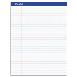 Essendant&nbsp;Ampad Recycled Writing Pads  Wide/Legal Rule  Politex Green Kelsu Headband  50 White 8 5x11 75 Sheets  Dozen