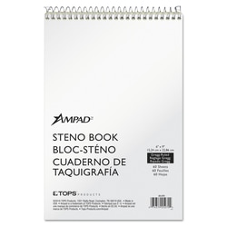 Essendant&nbsp;Ampad Steno Pads  Gregg Rule  Tan Cover  60 Green-Tint 6x9 Sheets