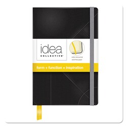 Essendant&nbsp;TOPS Idea Collective Journal with Elastic Closure  1-Subject  Wide/Legal Rule  Black Hardcover  (96) 5 5x3 5 Sheets
