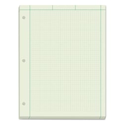 Essendant TOPS Engineering Computation Pads  Cross-Section Quadrille Rule (5 sq/in  1 sq/in)  Green Cover  200 Green-Tint 8 5x11 Sheets