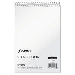 Essendant&nbsp;Ampad Steno Pads  Gregg Rule  Tan Cover  70 White 6x9 Sheets