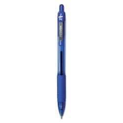 Essendant&nbsp;Zebra Z-Grip Ballpoint Pen  Retractable  Medium 1 mm  Blue Ink  Translucent Blue/Blue Barrel  12/Pack