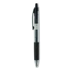 Essendant&nbsp;Universal Comfort Grip Gel Pen  Retractable  Medium 0 7 mm  Black Ink  Clear/Black Barrel  36/Pack