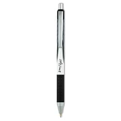 Essendant&nbsp;Zebra Z-Grip Flight Ballpoint Pen  Retractable  Bold 1 2 mm  Black Ink  Black/Gray/White Barrel  12/Pack