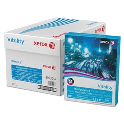 Essendant&nbsp;xerox Vitality Multipurpose Print Paper  92 Bright  20 lb Bond Weight  8 5x11  White  500 Sheets/Ream  10 Reams/Carton