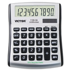 Essendant&nbsp;Victor 1100-3A Antimicrobial Compact Desktop Calculator  10-Digit LCD