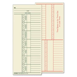 Essendant&nbsp;TOPS Time Clock Cards  Replacement for K14-15  Two Sides  3 38x8 25  500/Box