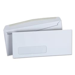 Essendant&nbsp;Universal Open-Side Business Envelope  1 Window  10  Square Flap  Gummed Closure  4 13x9 5  White  500/Box