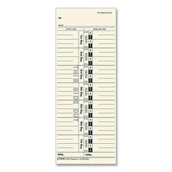 Essendant TOPS Time Clock Cards  Replacement for 10-800292  One Side  3 5x9  500/Box