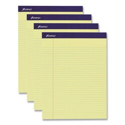 Essendant&nbsp;Ampad Legal Ruled Pads  Narrow Rule  50 Canary-Yellow 8 5x11 75 Sheets  4/Pack