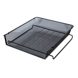 Essendant&nbsp;Universal Deluxe Mesh Stackable Front Load Tray  1 Section  Letter Size Files  11 25x13x2 75  Black