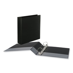 Essendant&nbsp;Universal Slant D-Ring View Binder  3 Rings  2 Capacity  11x8 5  Black  6/Carton