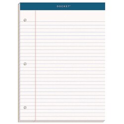 Essendant&nbsp;TOPS Double Docket Ruled Pads with Extra Sturdy Back  Wide/Legal Rule  100 White 8 5x11 75 Sheets