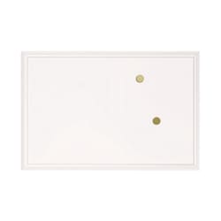 Essendant&nbsp;U Brands Magnetic Dry Erase Board with Decor Frame  30x20  White Surface  White Wood Frame