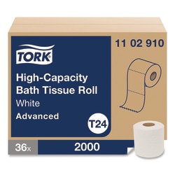 Essendant Tork Advanced High Capacity Bath Tissue  Septic Safe  1-Ply  White  2 000 Sheets  36 Rolls/Carton