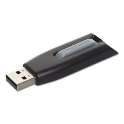 Essendant&nbsp;Verbatim Store  n  Go V3 USB 3 0 Drive  64 GB  Black/Gray