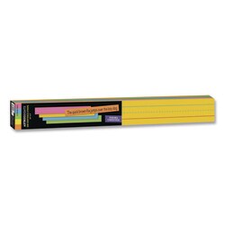 Essendant Astrobrights Five-Color Ruled Sentence Strips  24x3  Assorted Colors  100/Pack