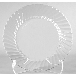 Essendant&nbsp;WNA Classicware Plates  Plastic  10 25 dia  Clear  12/Bag  12 Bags/Carton