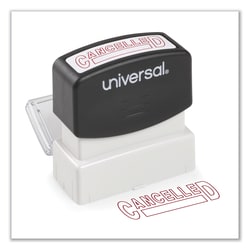 Essendant Universal Message Stamp  CANCELLED  Pre-Inked One-Color  Red
