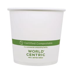 Essendant&nbsp;World Centric Paper Bowls  24 oz  4 4 Diameterx4 4 h  White  500/Carton